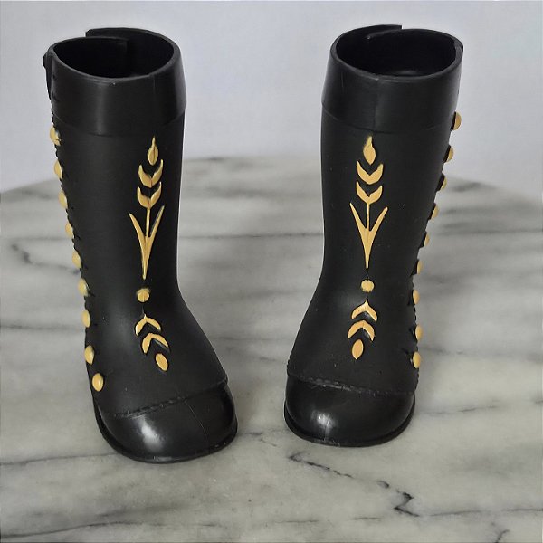 Botas pretas da Boneca Anna Frozen 2 Jakks Pacific