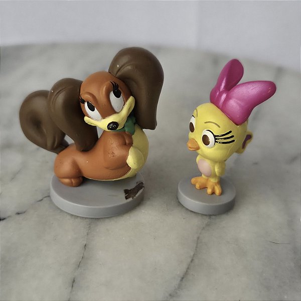 Ministura Disney Store de 4cm , Fifi pet e passarinho Cuckoo Loca da Minniei