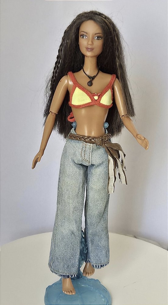 Barbie Lea Western Girl, articulada nos cotovelos e joelhos; Mattel 2004, dano no pescoco