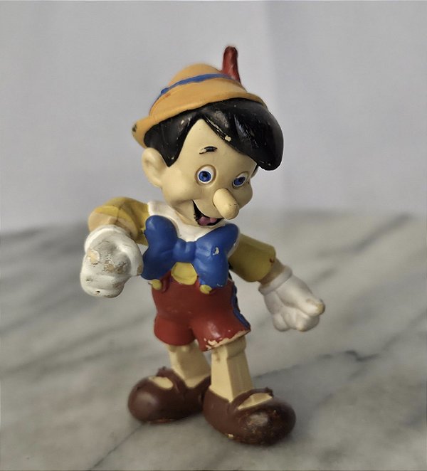 Miniatura Disney Bullyland Alemanha de pinoquio 7 cm, pintado a mão