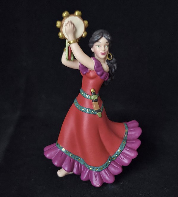Miniatura de vinil Papo 2011 de cigana Esmeralda Disney 11 cm