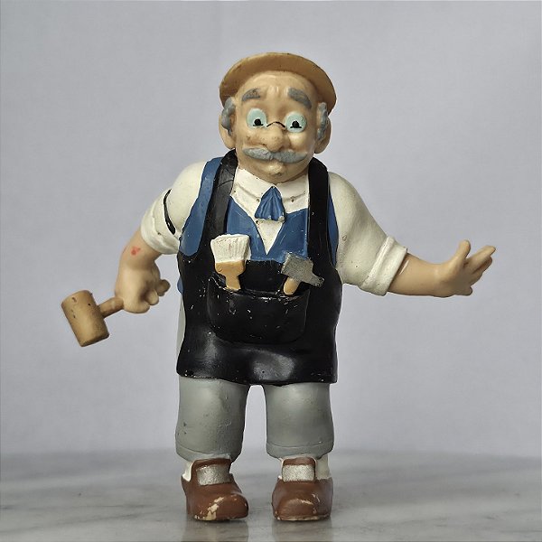 Miniatura de vinil Papo 1998 de Gepeto 9 cm ,criador de Pinoquio