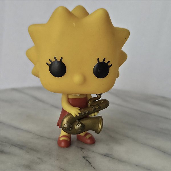 Boneca Lisa Simpson com saxofone 9 cm Funko Pop