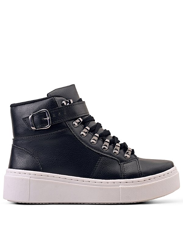 PRÉ-VENDA - Tênis Botinha Preto Solado Branco