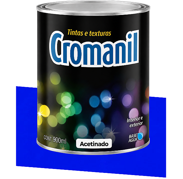 ANIL INTENSO - Cromanil Latex Acrílico Acetinado - Lata 1/4 (900ml).