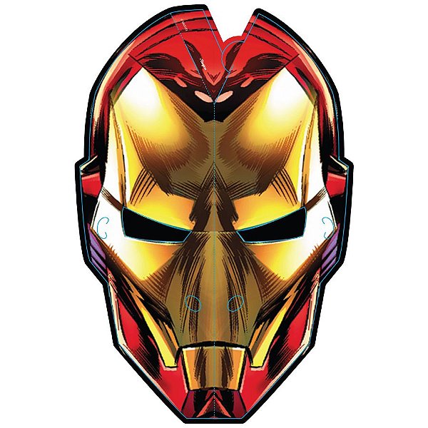 Máscara de Papel Festa Homem de Ferro - 06 unidades - Regina - Rizzo