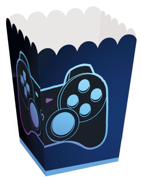 Caixa de Pipoca Festa Gamer Level Up - 10 unidades - Cromus - Rizzo Embalagens