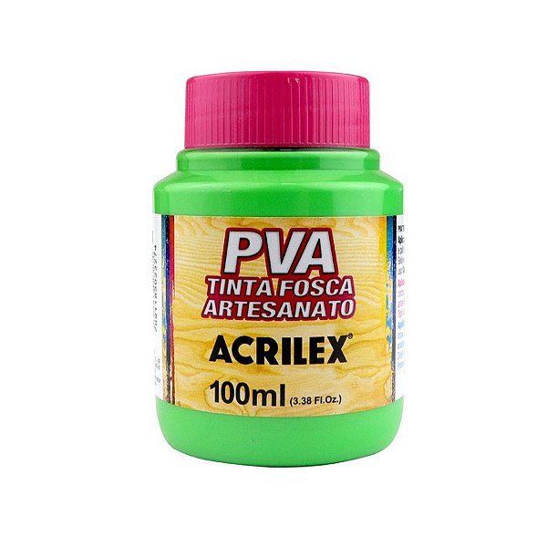 Tinta Fosca Artesanato PVA 100ml - Verde Folha R510 - 1 unidade - Acrilex - Rizzo