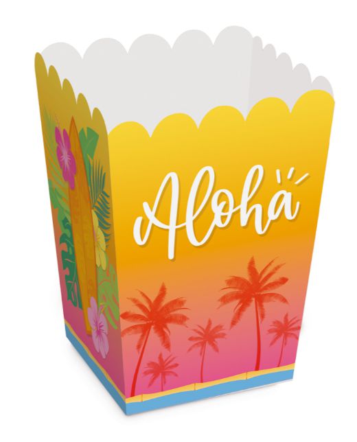 Caixa para Pipoca Festa Havaiana - 10 unidades - Cromus - Rizzo