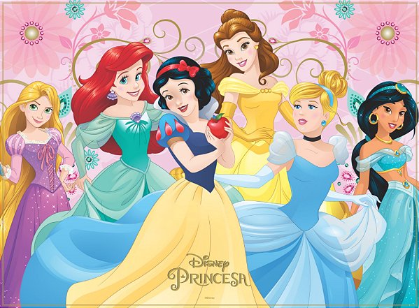 Painel Grande TNT Princesas mod 2 - 1,40x1,03cm - Piffer - Rizzo Embal -  Rizzo Embalagens