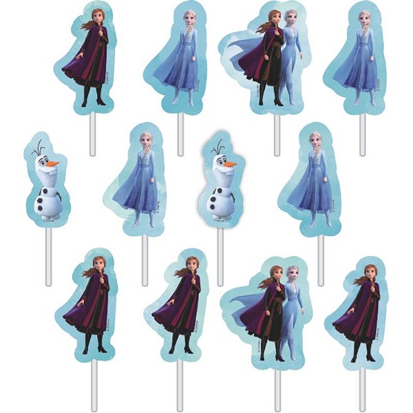Palitos Decorativos em EVA - Frozen 2 - 12 Unidades - Piffer - Rizzo Embalagens
