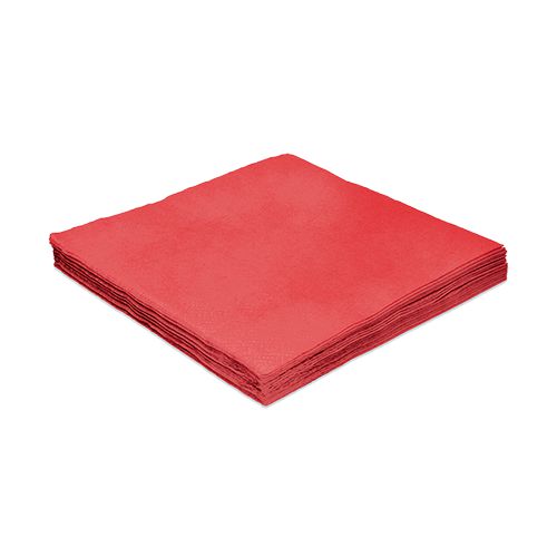 Guardanapo de Luxo Folha Dupla Liso Vermelho - 20 unidades - Silver Festas - Rizzo Embalagens