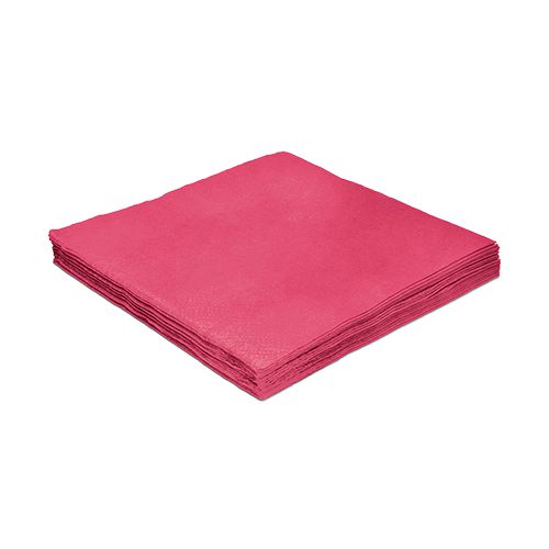 Guardanapo de Luxo Folha Dupla Liso Rosa Pink - 20 unidades - Silver Festas - Rizzo Embalagens