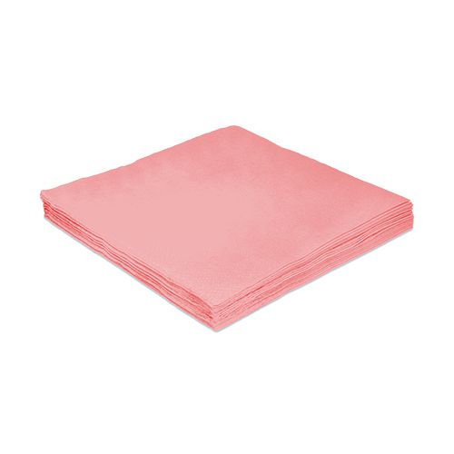 Guardanapo de Luxo Folha Dupla Liso Rosa - 20 unidades - Silver Festas - Rizzo Embalagens