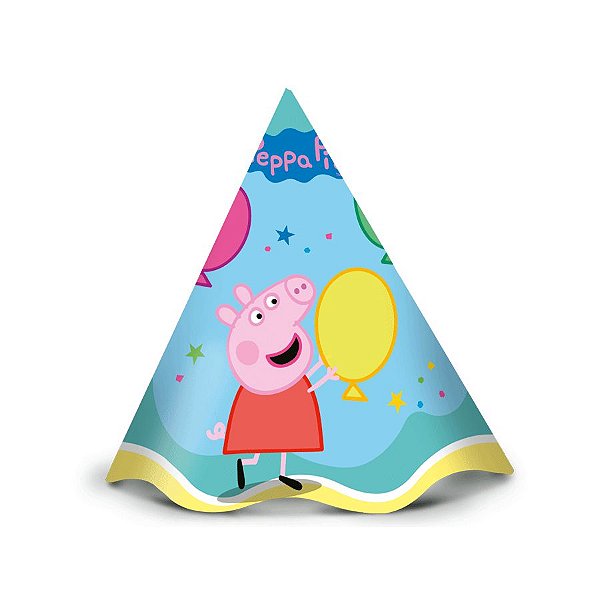 Chapéu Peppa Pig Clássica - 12 unidades - Regina - Rizzo Embalagens