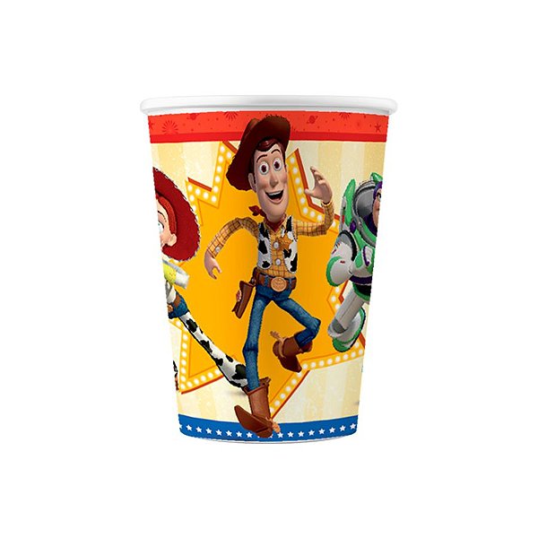 Copo de Papel Festa Toy Story 4 - 180ml -12 unidades - Regina - Rizzo Embalagens