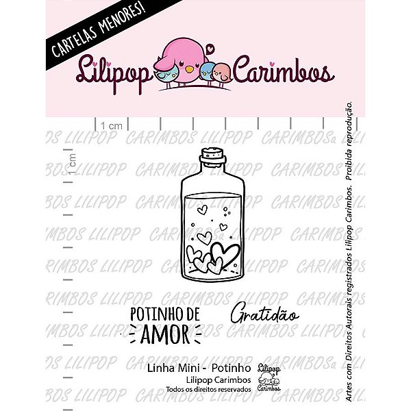 Carimbo Mini Potinho Cod 31000041 - 01 Unidade - Lilipop Carimbos - Rizzo Embalagens