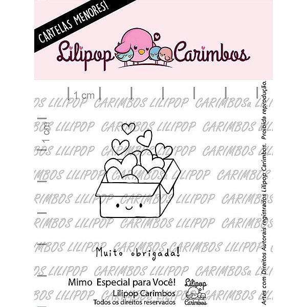 Carimbo Mini Um Mimo Especial para Voce Cod 31000065 - 01 Unidade - Lilipop Carimbos - Rizzo Embalagens