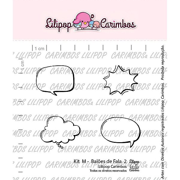 Carimbo M Balões de Fala 2 Cod 31000080 - 01 Unidade - Lilipop Carimbos - Rizzo Embalagens