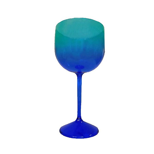 Taça Gin Acqua com 550ml Degradê Azul e Verde - Rizzo Embalagens