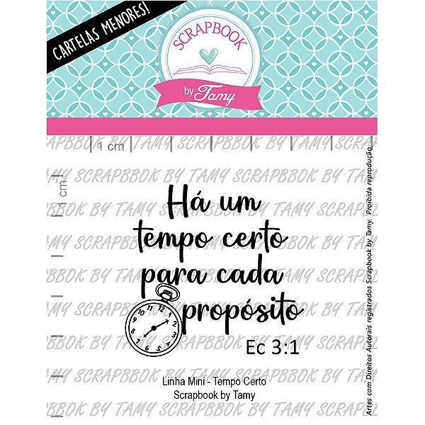 Carimbo Mini O Tempo Certo - Cod 71000066 - 01 Unidade - Lilipop Carimbos - Rizzo