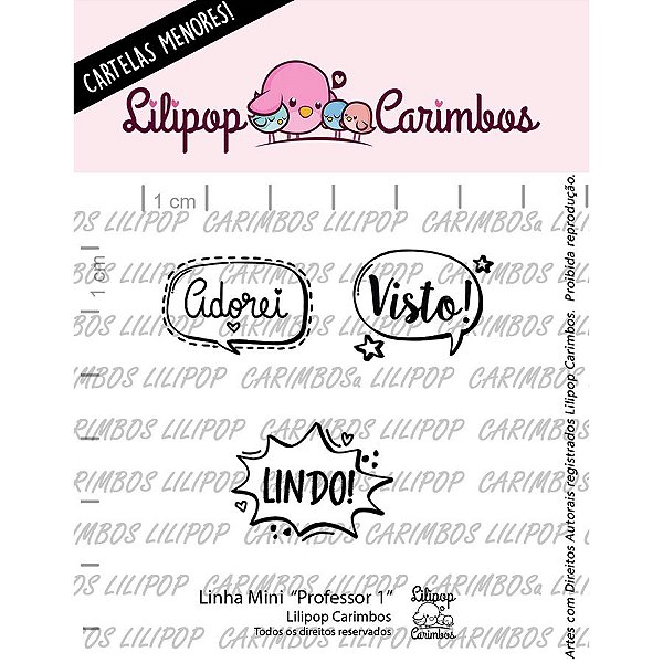 Carimbo Mini Professor 1 Cod 31000104 - 01 Unidade - Lilipop Carimbos - Rizzo Embalagens