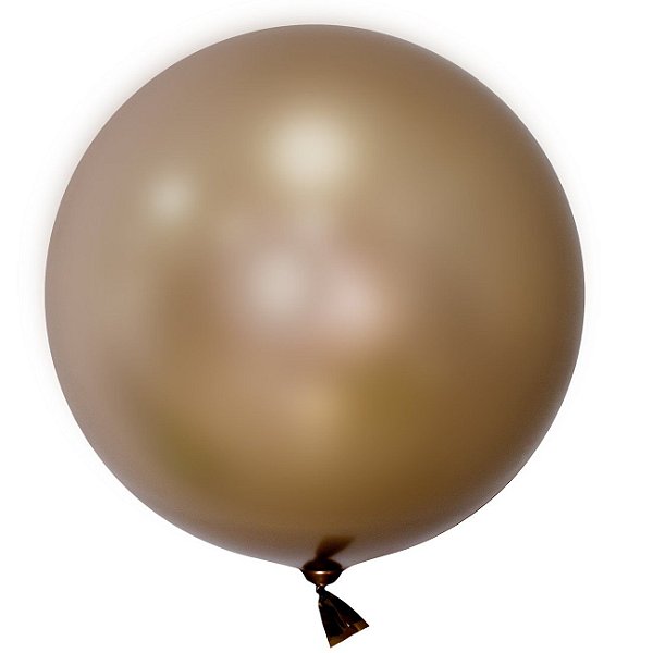 Balão de Festa Bubble Cromado Ouro 24" 60cm - 01 Unidade - Mundo Bizarro - Rizzo