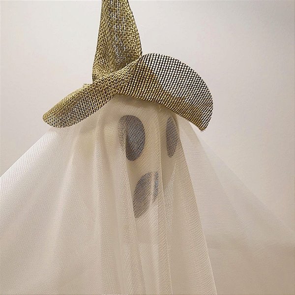 Fantasma em Tecido com Chapéu Halloween - 1 Unidade - Rizzo Embalagens