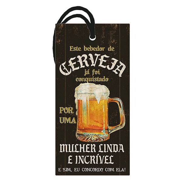 Decor Home Tag "Bebedor de Cerveja" - DHT2-126 - LitoArte - Rizzo