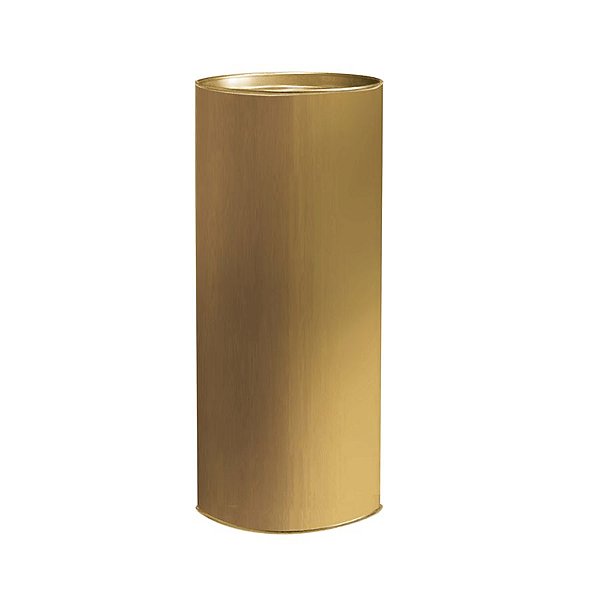 Lata para Presente Liso Ouro - 01 unidade - Cromus - Rizzo Embalagens