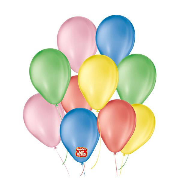 Balão de Festa 6,5" Basic - Sortido - 50 Unidades - Balões São Roque - Rizzo