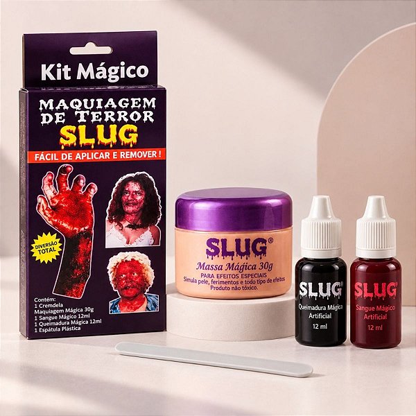Kit Maquiagem de Terror de Halloween - 1 unidade - Slug - Rizzo