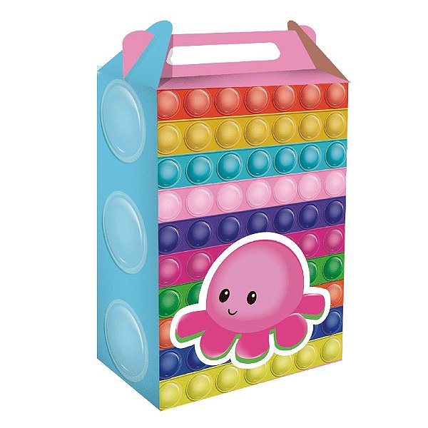 Caixa Surpresa Festa Pop It - 8 Unidades - Festcolor - Rizzo