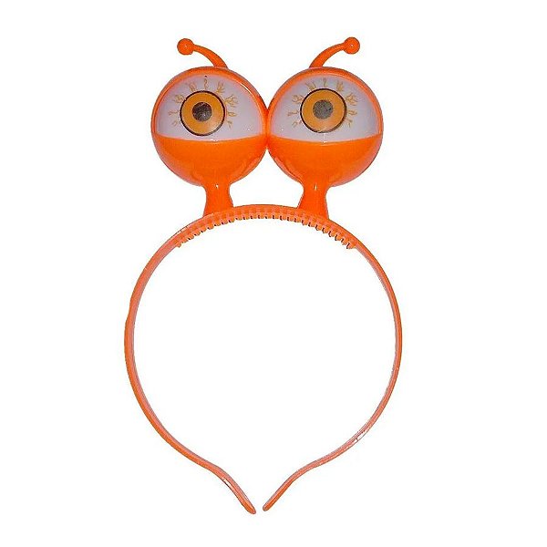 Tiara Halloween laranja - Olhos com Luz - 01 unidade - Rizzo