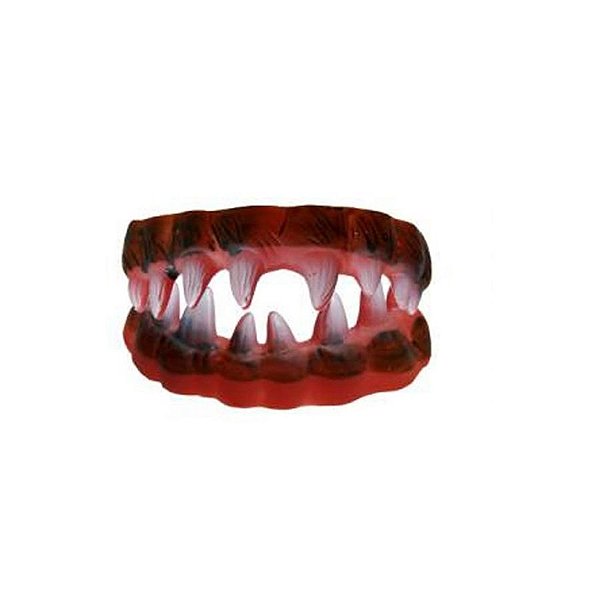 Dentadura Halloween Monstro -Vermelho - 01 unidade - Rizzo