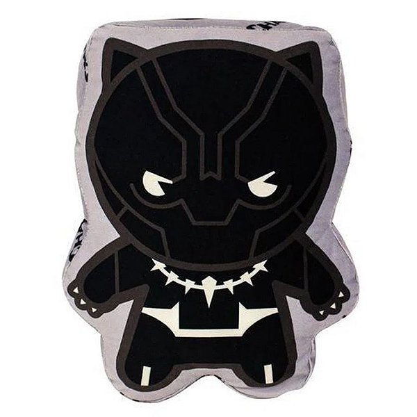Almofada Pantera Negra Vingadores 30cm - Marvel Oficial - Zona Criativa - 1 Un - Rizzo