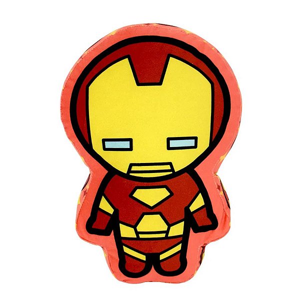 Almofada Homem de Ferro Vingadores 30cm - Marvel Oficial - Zona Criativa - 1 Un - Rizzo