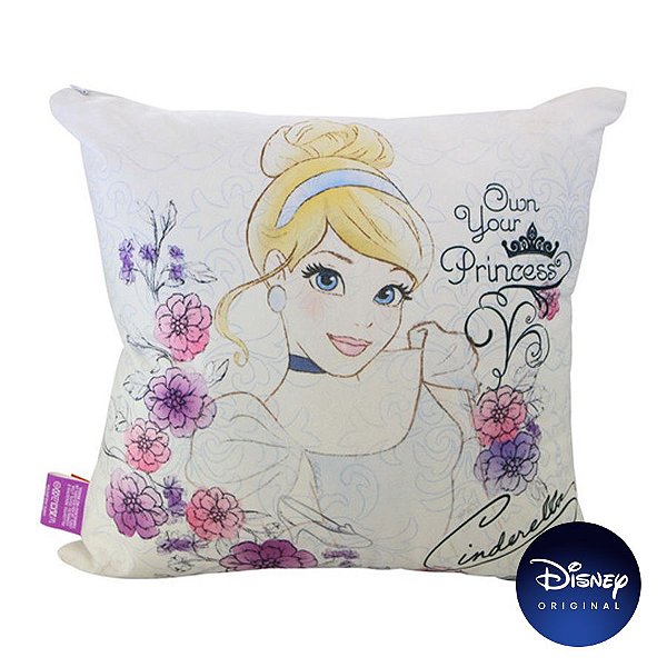 Almofada Cinderela Disney Princesas 40cm - Disney Original - 1 Un - Rizzo