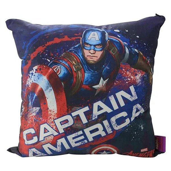 Almofada Capitão América 40cm - Marvel Oficial - Zona Criativa - 1 Un - Rizzo