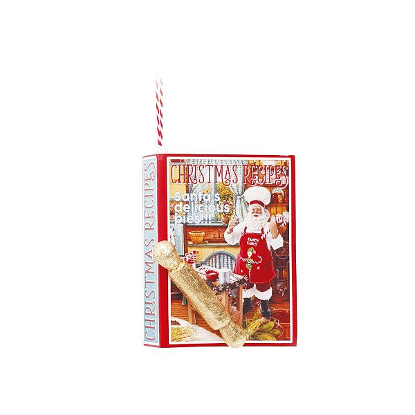 Enfeite para Pendurar Livro de Receitas Natal - 01 unidade - Cromus Natal - Rizzo
