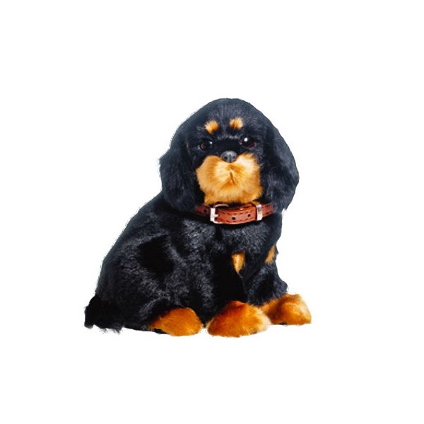 Enfeite Decorativo Pelúcia Cachorro Rottweiler - Preto - 01 unidade - Cromus - Rizzo