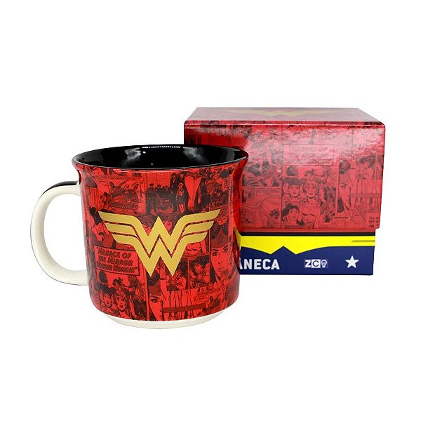 Caneca Mulher Maravilha Liga da Justiça - 350ml - DC Original - 01 Un - Rizzo