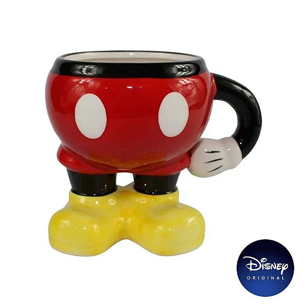 Caneca Enfeite Decorativo Mickey Mouse - 300ml - Disney Original - 1 Un - Rizzo