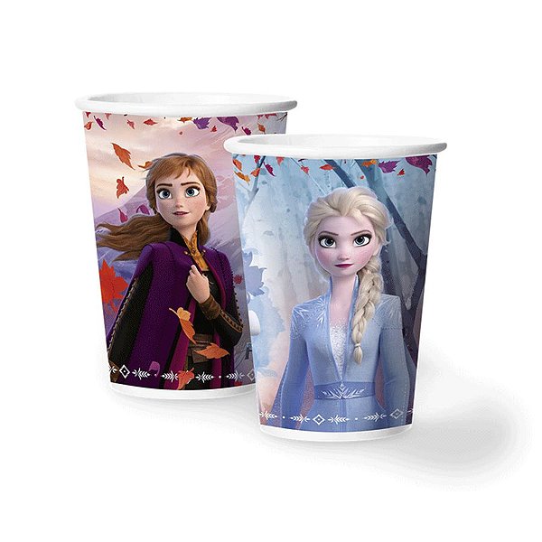 Copo de Papel Festa Festa Frozen 2 - 180ml - 30 unidades - Regina - Rizzo Embalagens