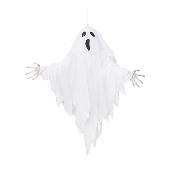 Fantasma Branco 50x10x60cm Halloween - 01 Unidade - Cromus - Rizzo Embalagens