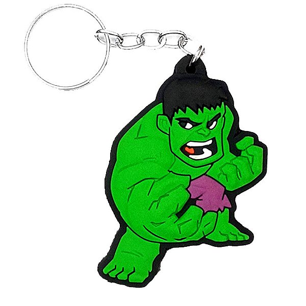 Chaveiro Hulk Temático Emborrachado - 01 unidade - Rizzo Embalagens