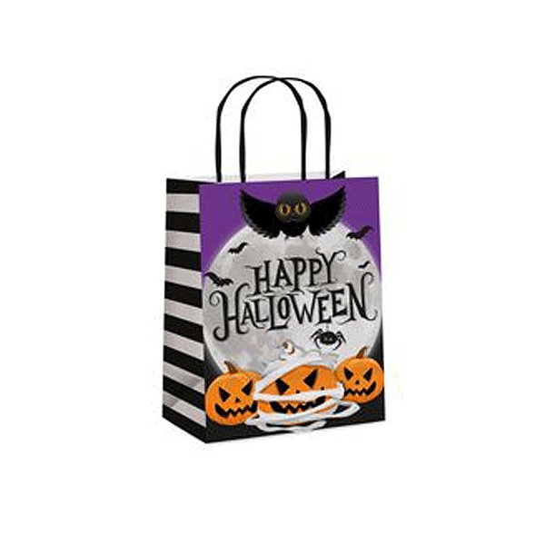 Sacola Papel Noite do Terror Halloween P 21,5x15x8 - 10 Unidades - Cromus - Rizzo Embalagens