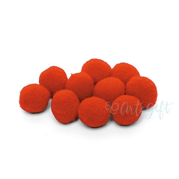 Pompom Decorativo Laranja - 100 Un - Artegift - Rizzo