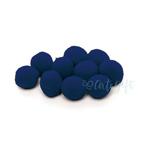 Pompom Decorativo Azul Marinho - 100 Un - Artegift - Rizzo