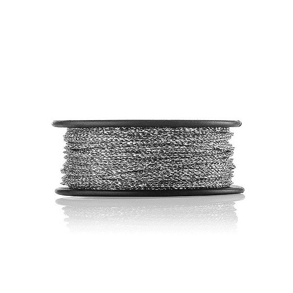 Cordão Elástico Metalizado Prata  -1,5MM - 25 metros - Firal - Rizzo Embalagens